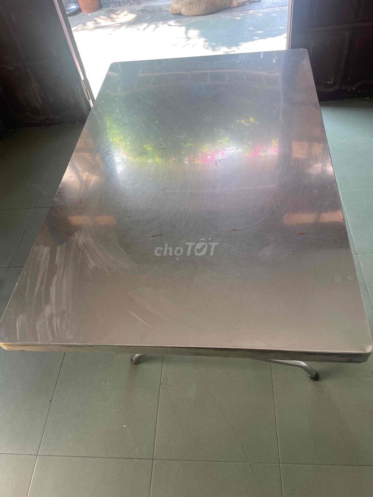 Bàn ăn Inox chữ nhật 0,7x1,1m. Mua bán Bàn ghế tại Thành phố Hội An Quảng Nam được đăng bởi Nguyễn Viết Thông hình 1