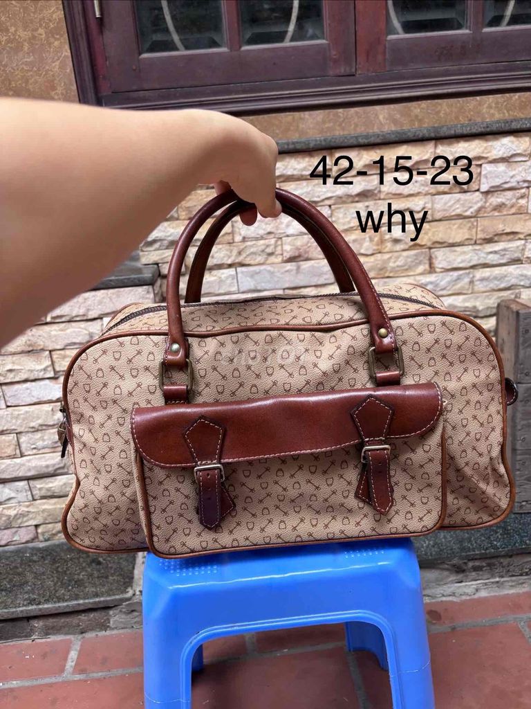 Túi du lịch Why Da canvas, da thật Nâu. Mua bán Túi xách tại Huyện Thanh Trì Hà Nội được đăng bởi Đẳng cấp đồ si Gấm Hoa hình 1