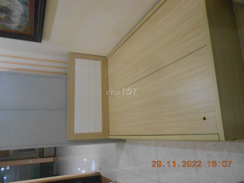 Giường gỗ công nghiệp 1m2 Vàng sáng. Mua bán Giường, chăn ga gối nệm tại Quận Tây Hồ Hà Nội được đăng bởi Thiện An hình 1