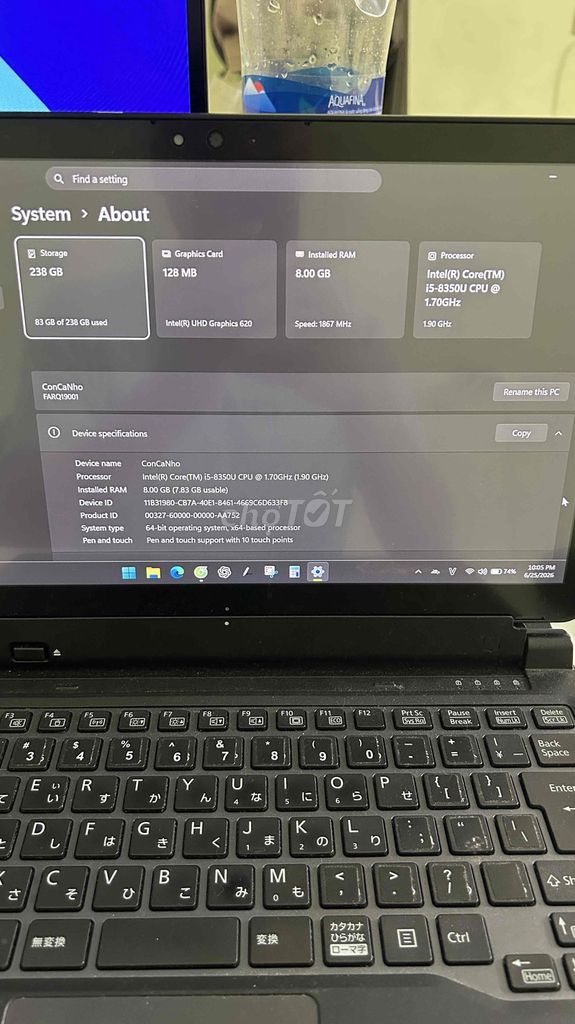 Fujitsu arrows Tab Q738 i5-8350U 8GB/256GB Đen. Mua bán Laptop tại Huyện Thuỷ Nguyên Hải Phòng được đăng bởi Mạnh hình 1