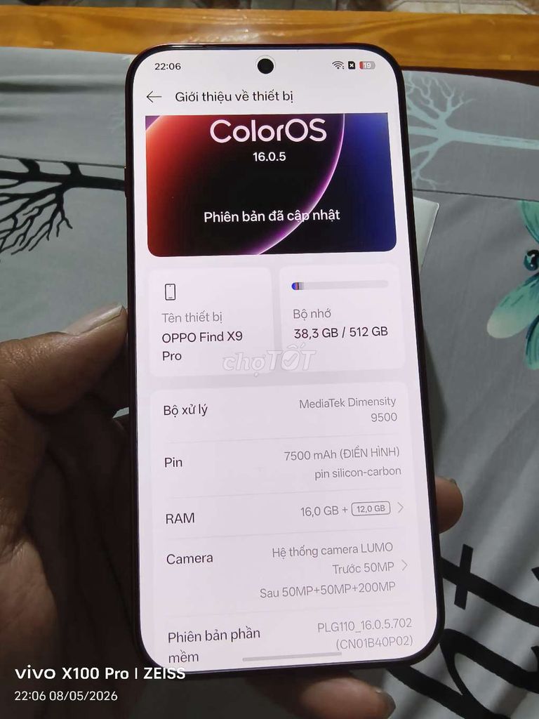 OPPO Find X9 Pro 512GB Đỏ giao lưu. Mua bán Điện thoại tại Thành phố Biên Hòa Đồng Nai được đăng bởi Long Huynh hình 1