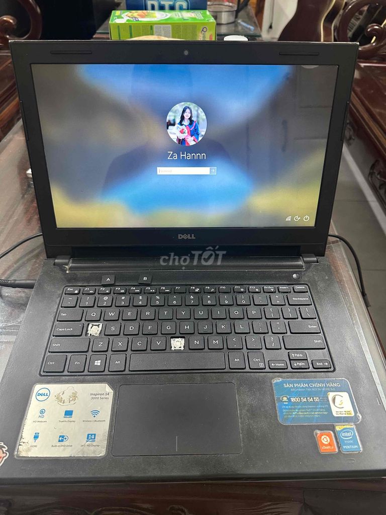 Dell Inspiron 14 3000 Pentium 4GB/119GB Đen. Mua bán Laptop tại Quận Hải Châu Đà Nẵng được đăng bởi Gia Hân hình 1