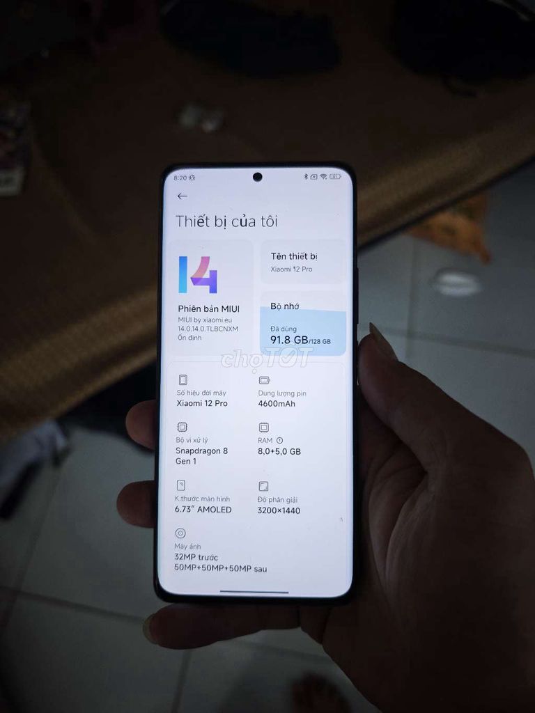 Xiaomi 12 Pro 8GB/128GB Xám. Mua bán Điện thoại tại Quận Hà Đông Hà Nội được đăng bởi Lê Quang Trung hình 1