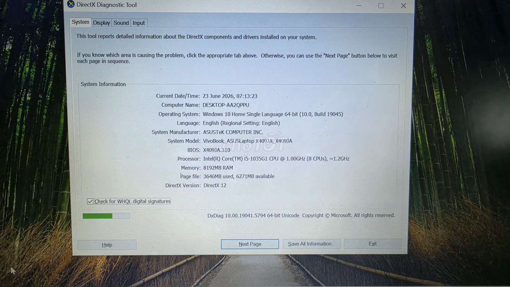 Asus X409JA i5 Gen 10 8GB Bạc Like New. Mua bán Laptop tại Huyện Hóc Môn Tp Hồ Chí Minh được đăng bởi Thành Evo hình 1