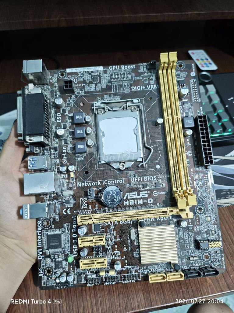 Bo mạch chủ Asus H81M-D H81. Mua bán Linh kiện (RAM, Card...) tại Thành phố Thuận An Bình Dương được đăng bởi Phuc Quang hình 1