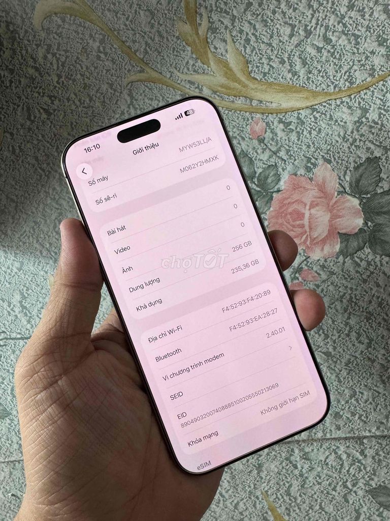 Apple iPhone 16 Pro Max 256GB Vàng. Mua bán Điện thoại tại Thành phố Dĩ An Bình Dương được đăng bởi nguyễn phương hình 1