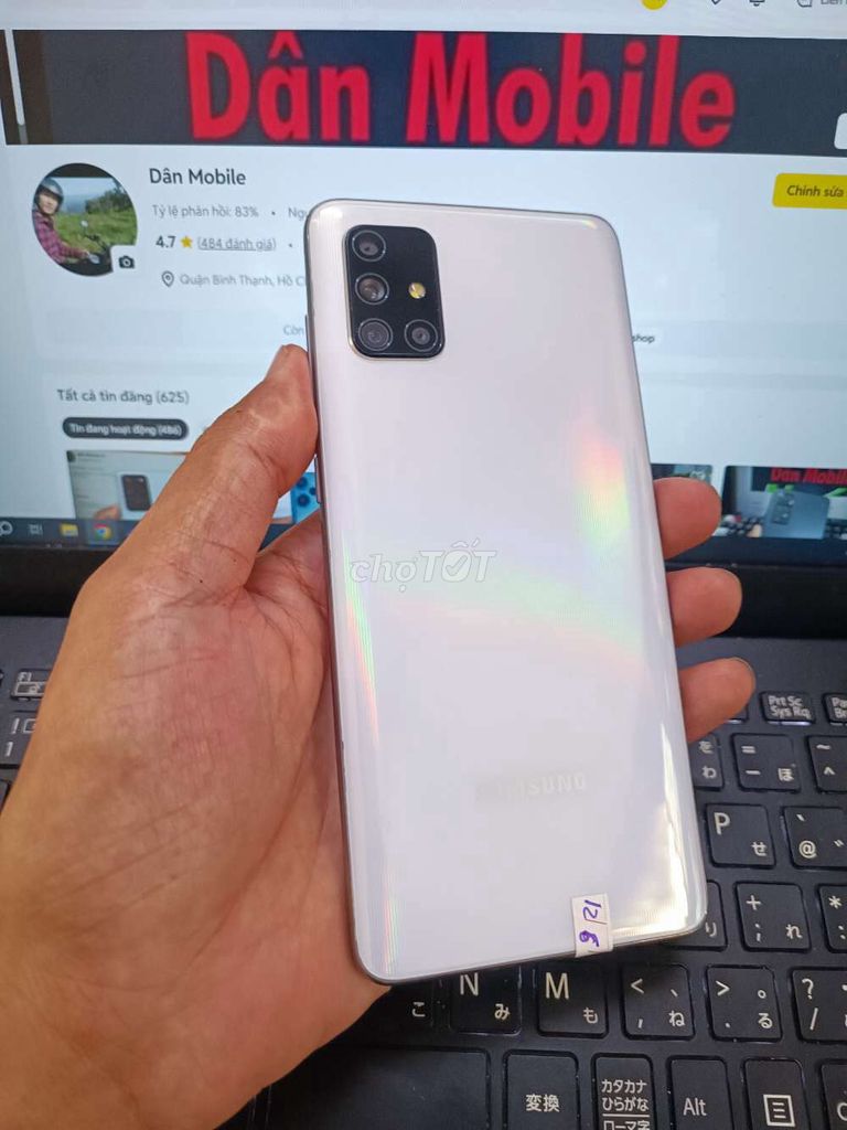 SAMSUNG A71 8GB.128GB PIN 4500 SNAP 730 ZIN FULLCN. Mua bán Điện thoại tại Quận Bình Thạnh Tp Hồ Chí Minh được đăng bởi Dân Mobile hình 1