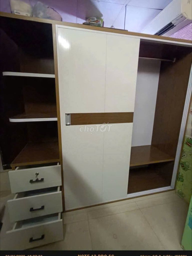 Tủ quần áo Nhựa Đài Loan lùa 2 cánh 1 kệ. Mua bán Tủ, kệ gia đình tại Quận 12 Tp Hồ Chí Minh được đăng bởi Phương hoa hình 1