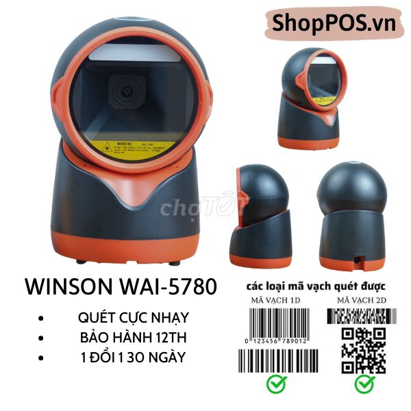🔥Máy quét mã vạch Winson WAI 5780 [ 2D Để Bàn ]