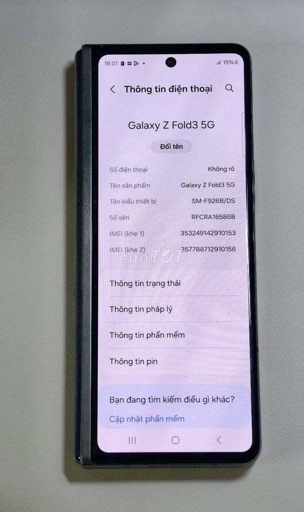 Samsung Galaxy Z Fold3 Vn. Mua bán Điện thoại tại Quận 10 Tp Hồ Chí Minh được đăng bởi smartphone thanh ly hình 1