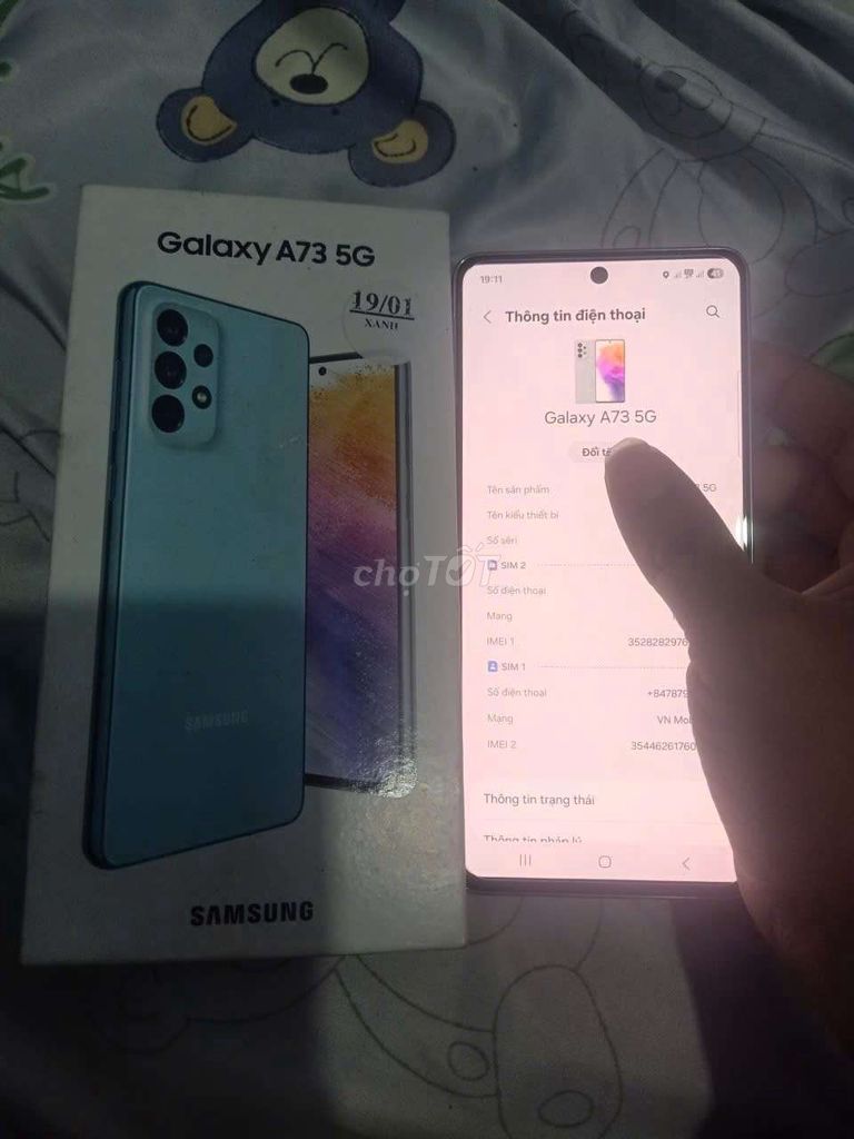 Samsung Galaxy A73 5G Xanh 2 sim. Mua bán Điện thoại tại Thành phố Sa Đéc Đồng Tháp được đăng bởi minh  hình 1