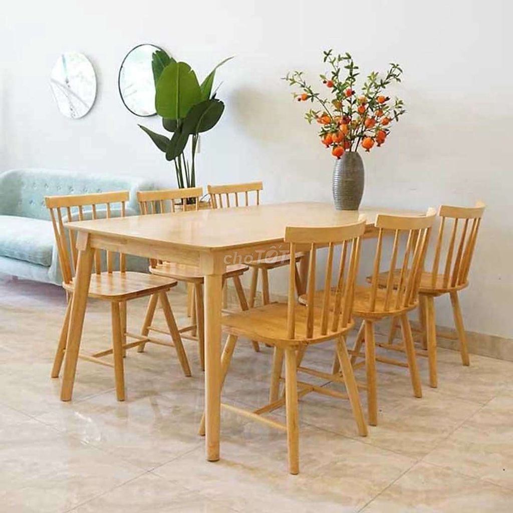 Bộ Bàn ăn 6 ghế Song tiện (Miễn phí nt HCM, DA,BH). Mua bán Bàn ghế tại Thành phố Thủ Đức Tp Hồ Chí Minh được đăng bởi Đồ gỗ Viet House hình 1