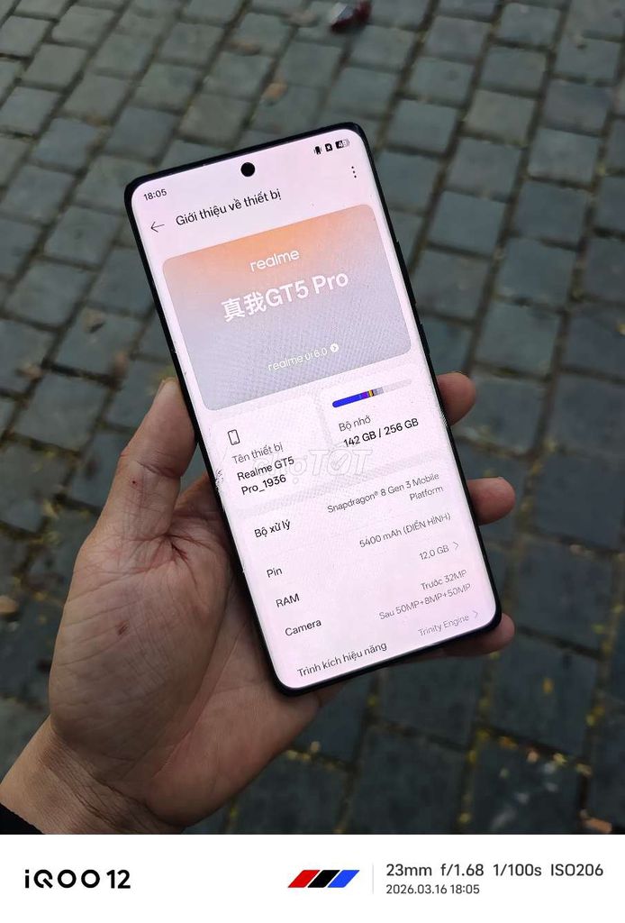 Realme GT5 Pro 256GB Đen. Mua bán Điện thoại tại Quận Đống Đa Hà Nội được đăng bởi Phạm Đức hình 1