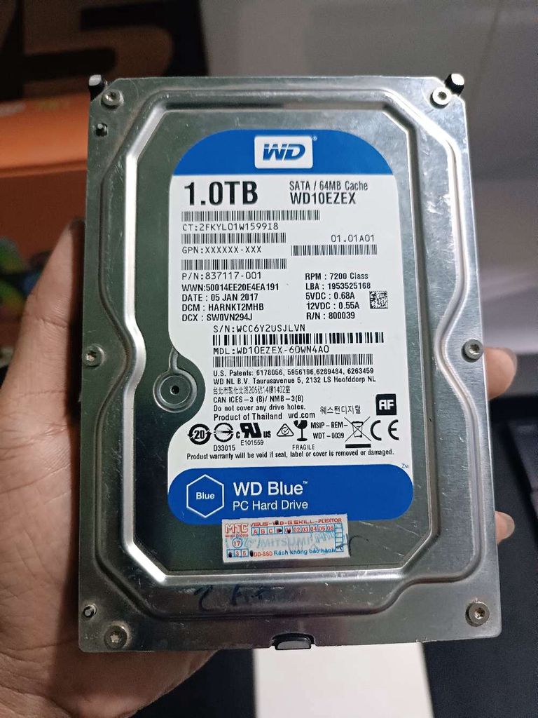 Ổ cứng HDD WD 1TB. Mua bán Linh kiện (RAM, Card...) tại Thành phố Sóc Trăng Sóc Trăng được đăng bởi Liêu Phước An hình 1
