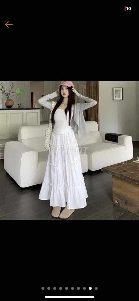 Pass váy trắng dài,chưa mặc lần nào. Mua bán Quần áo tại Huyện Hàm Thuận Nam Bình Thuận được đăng bởi Duong Binh hình 1
