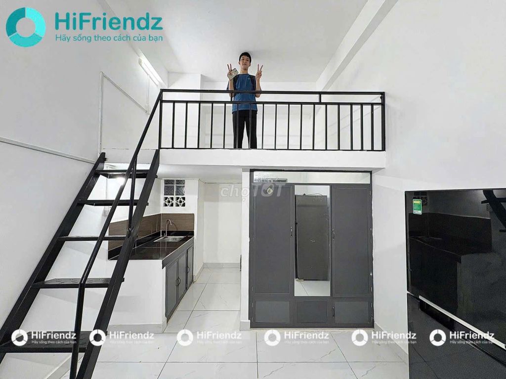 PHÒNG TRỌ CÓ GÁC CAO GẦN 2M, Ở ĐƯỢC 4NG4XE THANG MÁY NGAY VĂN LANG CS3
