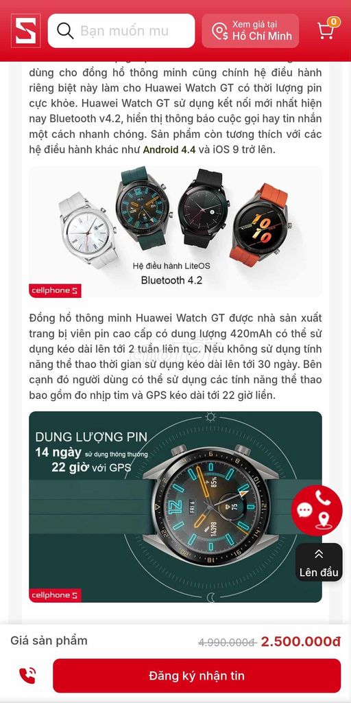 Đồng hồ Huawei Watch GT C/Hãng luyện tập sức khỏe. Mua bán Thiết bị đeo thông minh tại Quận Ngũ Hành Sơn Đà Nẵng được đăng bởi LÊ QUỲNH hình 1