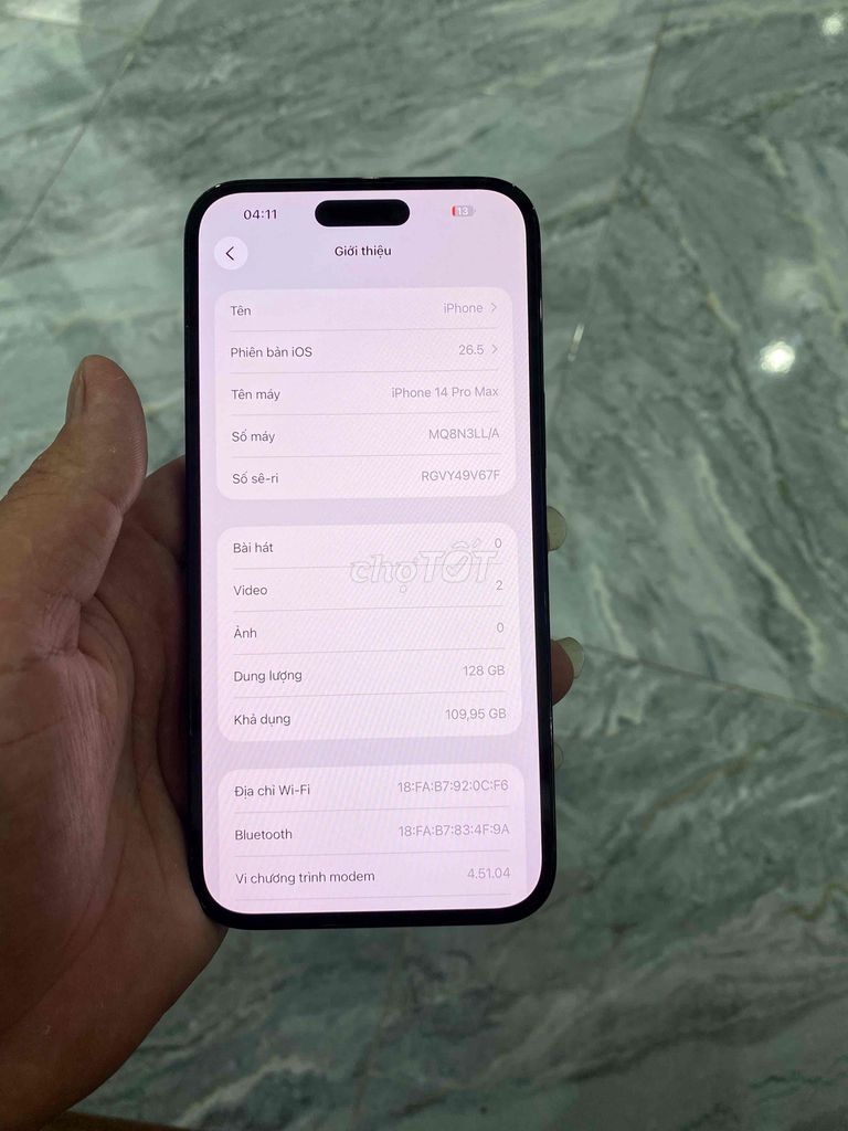 iPhone 14 Pro Max 128GB Đen 89%. Mua bán Điện thoại tại Huyện Lương Tài Bắc Ninh được đăng bởi Bố của nó hình 1
