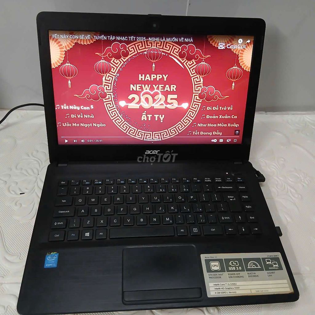 ACER I5 ĐỜI 5, MÁY ĐẸP MỎNG, RAM 8GB, SSD 128GB.