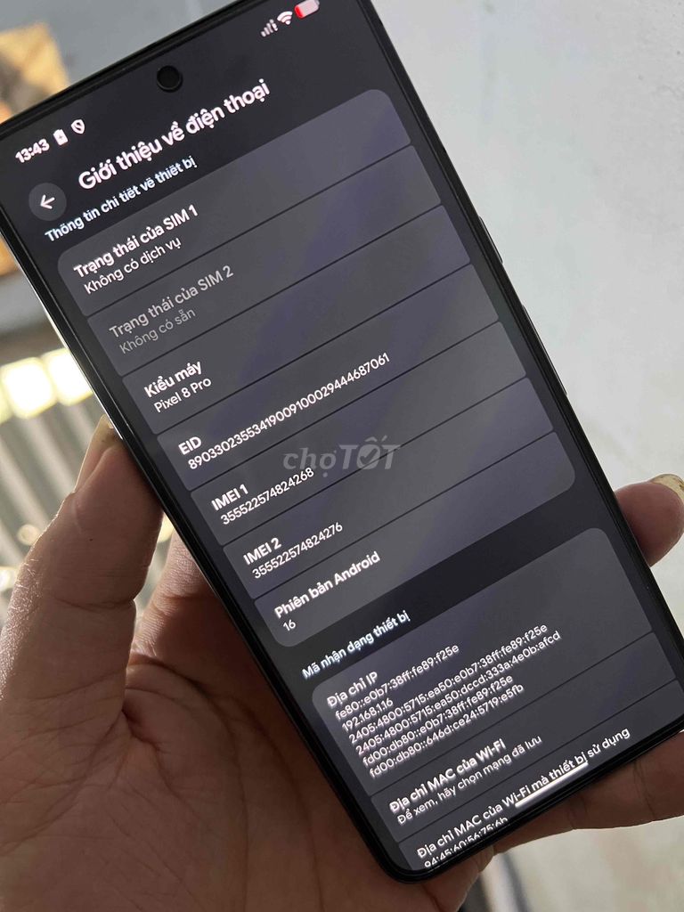 Google Pixel 8 Pro Đen Đã sử dụng. Mua bán Điện thoại tại Quận Bình Tân Tp Hồ Chí Minh được đăng bởi nguyễn sang  hình 1