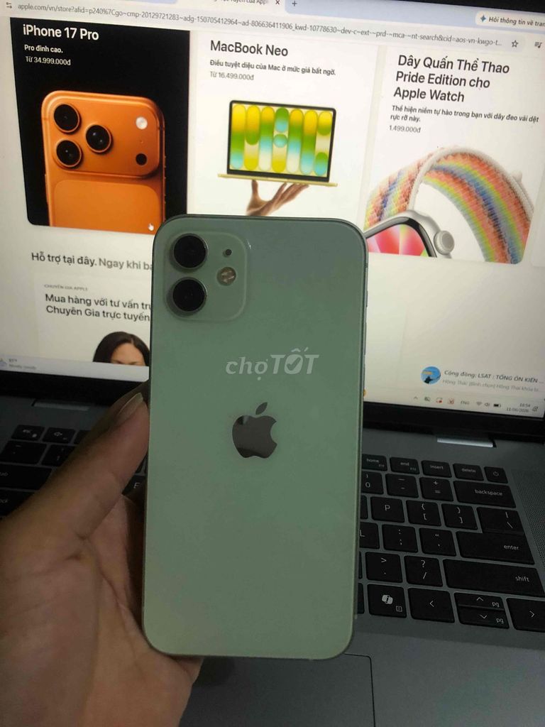 Apple iPhone 12 128GB Xanh. Mua bán Điện thoại tại Quận Kiến An Hải Phòng được đăng bởi Nguyễn Tuyền  hình 1