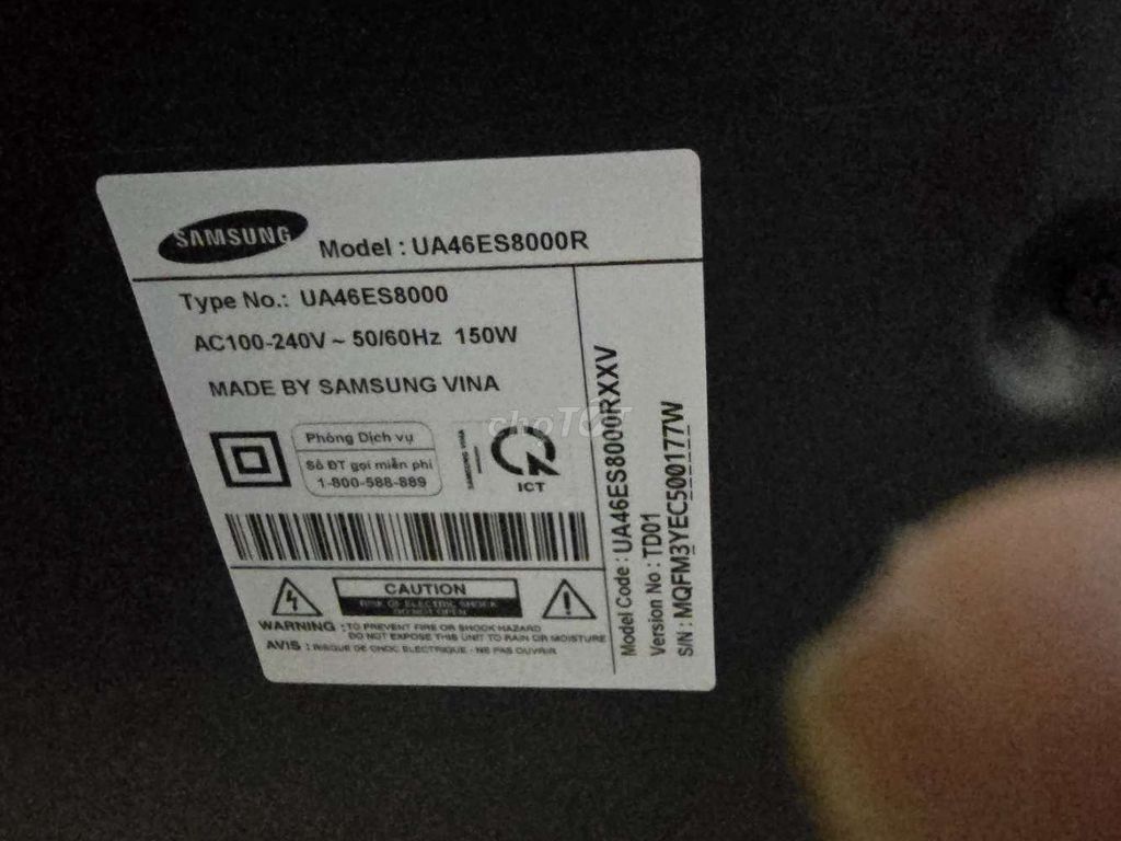 Tivi Samsung UA46ES8000R Hỏng. Mua bán Tivi, Âm thanh tại Thành phố Thuận An Bình Dương được đăng bởi BAOTIEU hình 1