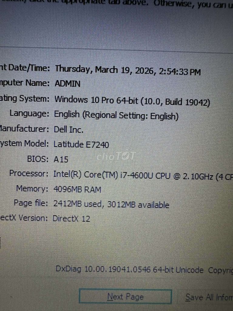 Dell Latitude E7240 i7-4600U 4GB. Mua bán Laptop tại Quận Sơn Trà Đà Nẵng được đăng bởi Tèo cute hình 1