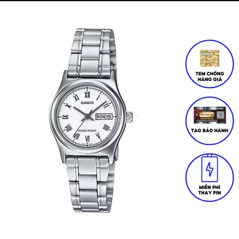 Đồng hồ Casio LTP V006D Nữ Bạc. Mua bán Đồng hồ tại Huyện Vĩnh Bảo Hải Phòng được đăng bởi Ngân Phạm hình 1