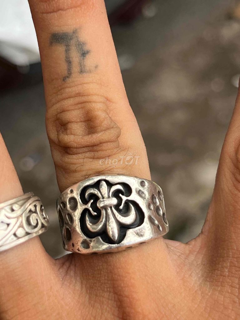 Nhẫn chrome hearts bạc sterling nhẩn độc ny18.5