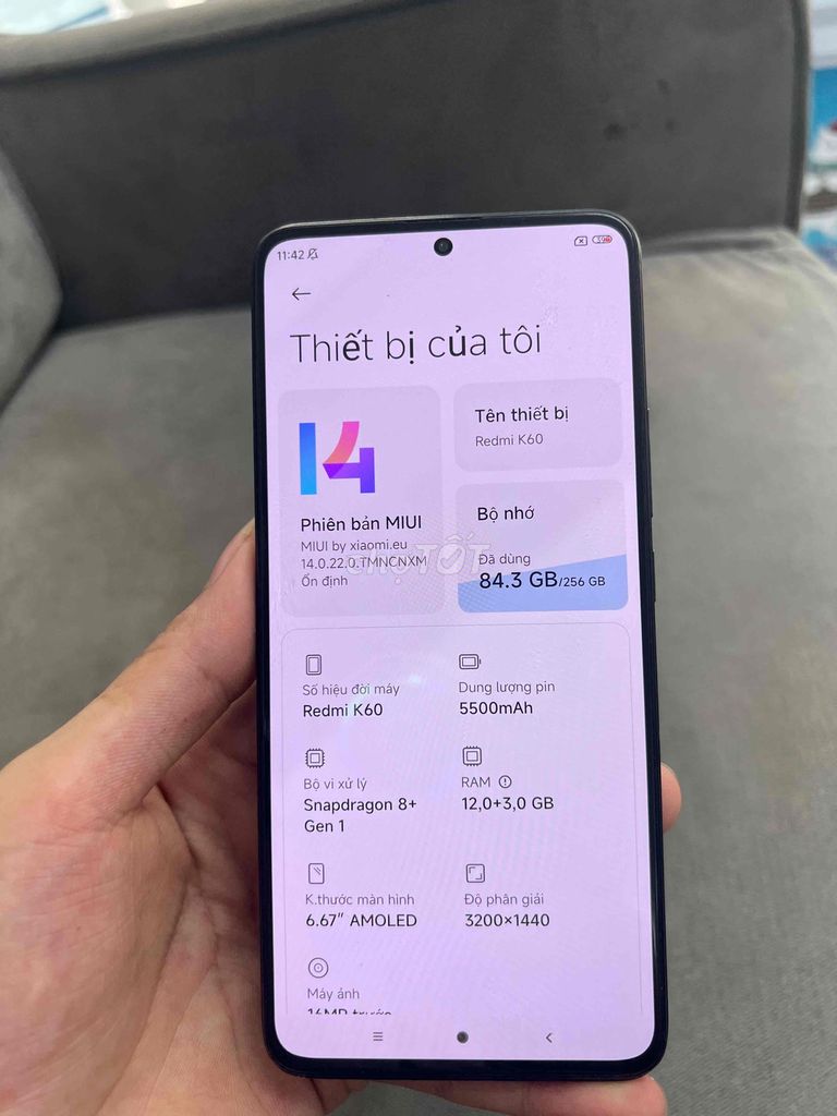 Xiaomi Redmi K60 12GB/256GB Snapdragon 8+ Gen 1. Mua bán Điện thoại tại Quận Đống Đa Hà Nội được đăng bởi HQ Computer hình 1