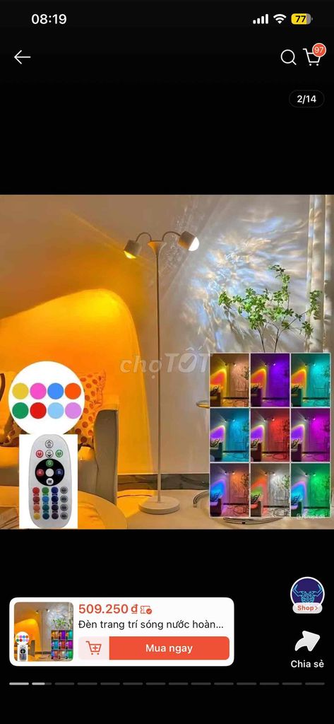 Đèn Sunwave Hoàng Hôn Sóng Nước 2in1.. Mua bán Đèn tại Thành phố Thủ Đức Tp Hồ Chí Minh được đăng bởi Lê Nguyễn Hà My hình 1