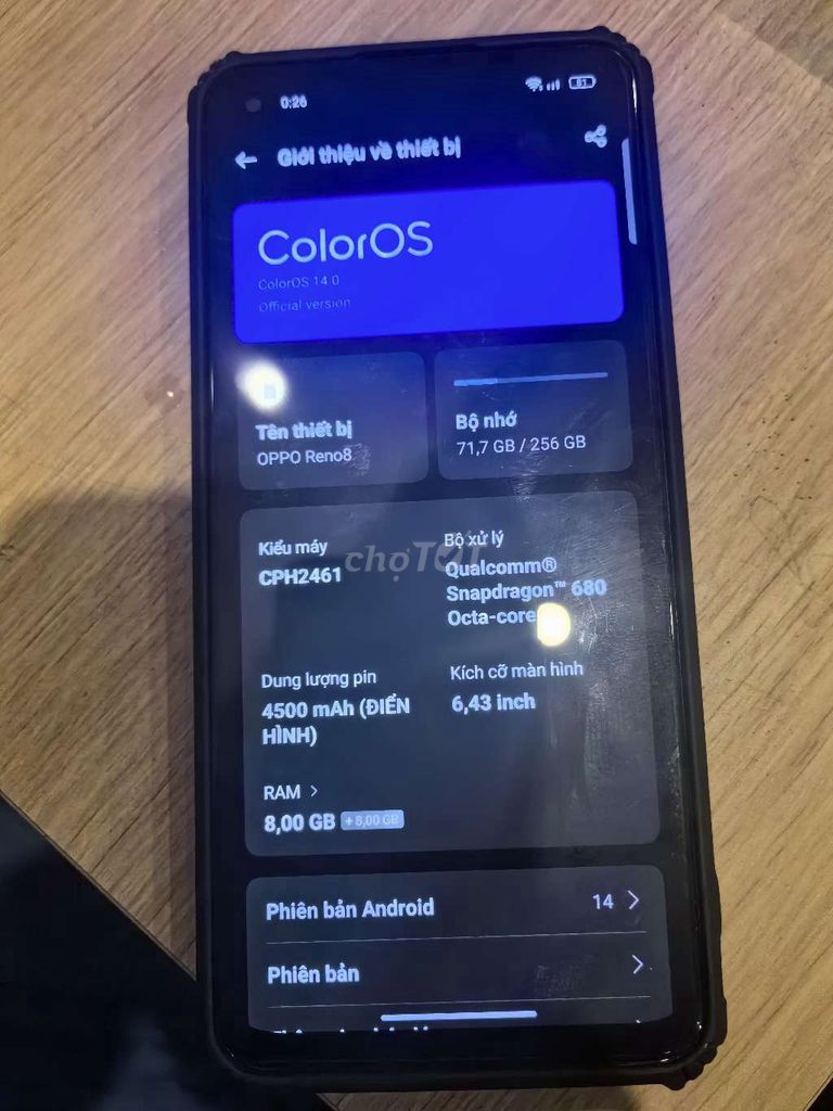 Oppo Reno 8 4G 256GB Đen. Mua bán Điện thoại tại Quận 12 Tp Hồ Chí Minh được đăng bởi THANH TRAN hình 1
