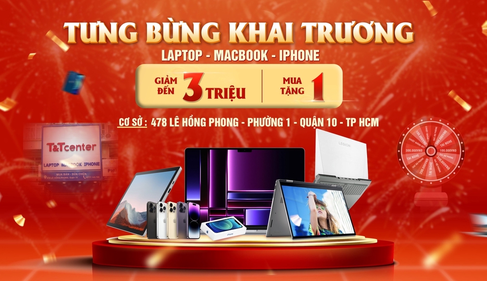 T&T Center - Laptop, MacBook, iPhone tại HCM tại Quận 10, Tp Hồ Chí Minh hình 1
