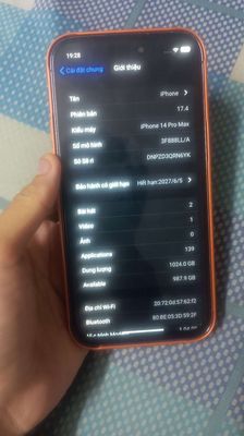 iPhone 14 Pro Max 1024GB Cam Đài Loan