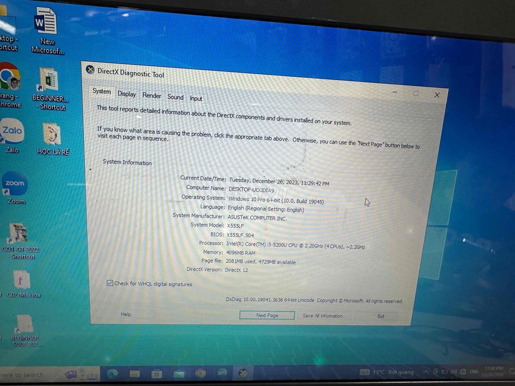 Asus X555LF Intel Core i5 5200 ram 4 o 512. Mua bán Laptop tại Quận Cầu Giấy Hà Nội được đăng bởi thành hình 1