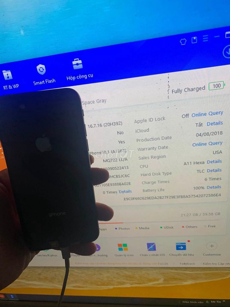 Apple iPhone 8 64GB Xám Like New. Mua bán Điện thoại tại Quận Gò Vấp Tp Hồ Chí Minh được đăng bởi Hội Đồ Điện Tử hình 1