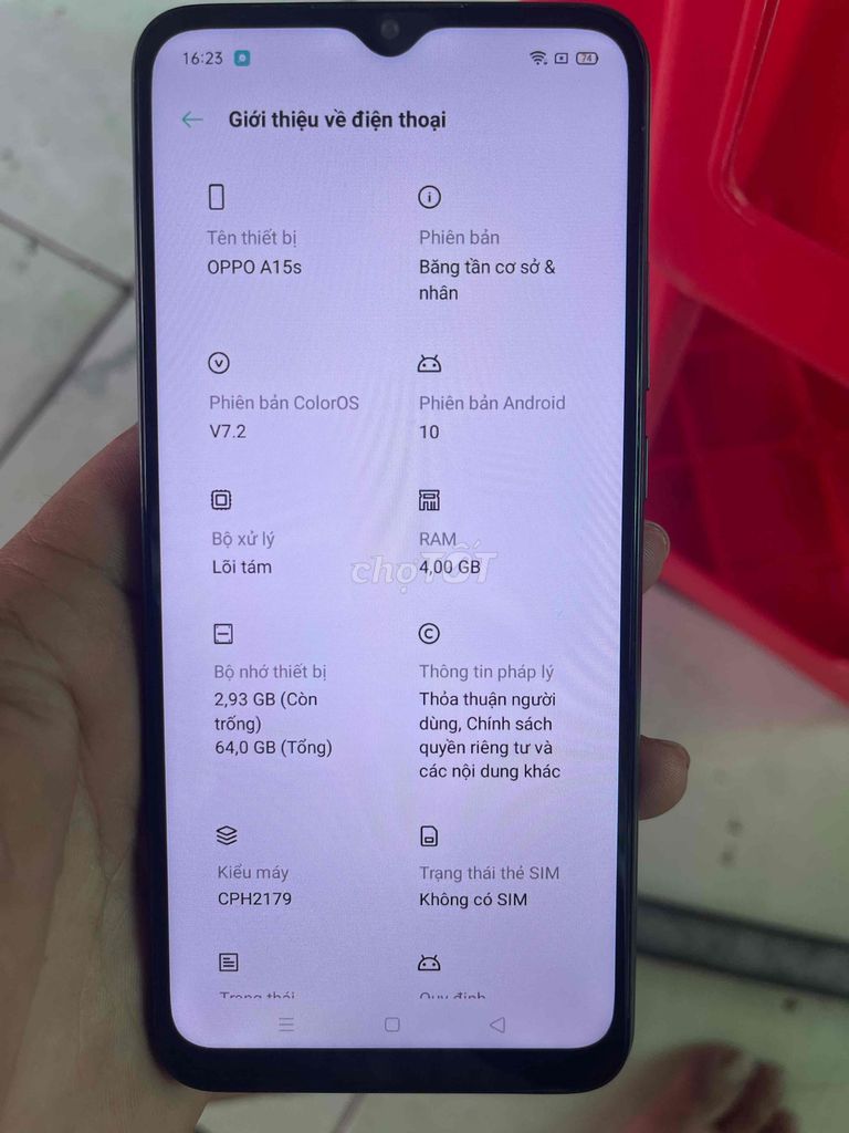 OPPO A15s 64GB Xanh. Mua bán Điện thoại tại Huyện Châu Thành Đồng Tháp được đăng bởi Khánh Đôrêmon hình 1