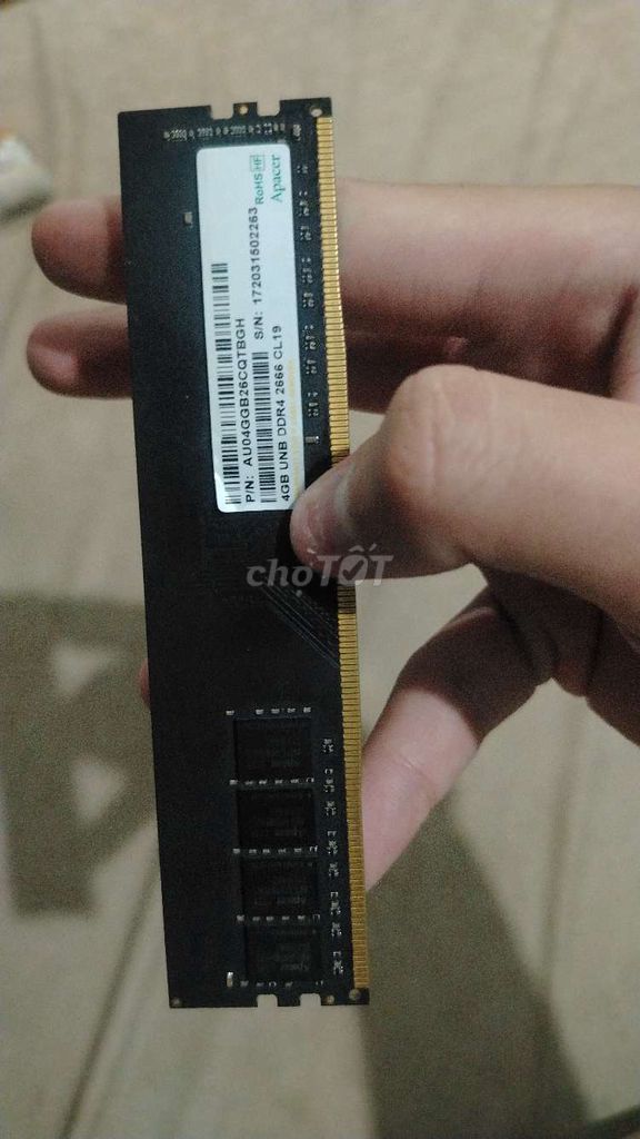 RAM Apacer 4GB DDR4 2666MHz. Mua bán Linh kiện (RAM, Card...) tại Thành phố Tân An Long An được đăng bởi Yoshiko Misaki hình 1