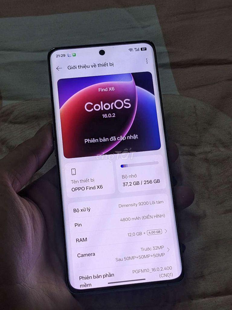 Oppo Find X6 12/256G bán hoặc giao lưu. Mua bán Điện thoại tại Quận Bắc Từ Liêm Hà Nội được đăng bởi Hoàng Tiến Giang hình 1