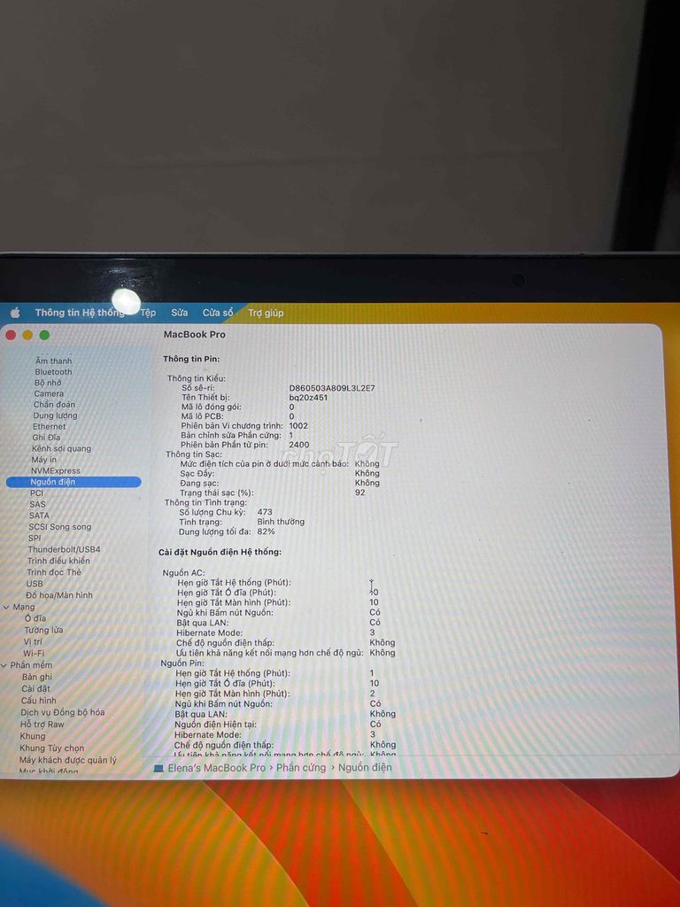 Macbook Pro M1 2020 - 13.3 inch - 8GB - SSD 256GB. Mua bán Laptop tại Thành phố Sóc Trăng Sóc Trăng được đăng bởi Tri hình 1