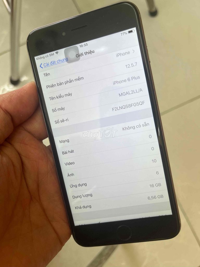 iPhone 6 Plus 16GB Xám Đã sử dụng. Mua bán Điện thoại tại Quận Tân Phú Tp Hồ Chí Minh được đăng bởi Cầm đồ Anh Quốc  hình 1