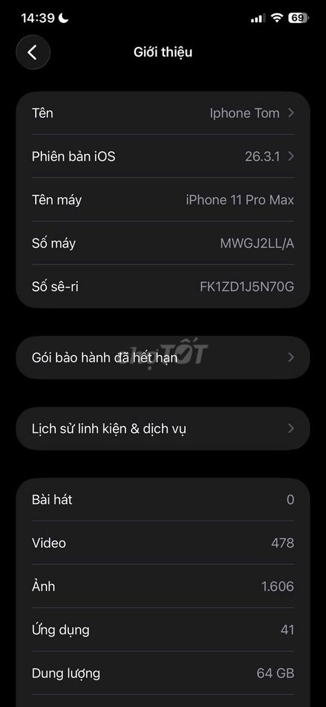 Apple iPhone 11 Pro Max 64GB Xanh rêu Thay pin. Mua bán Điện thoại tại Quận Bắc Từ Liêm Hà Nội được đăng bởi thanh nguyen hình 1