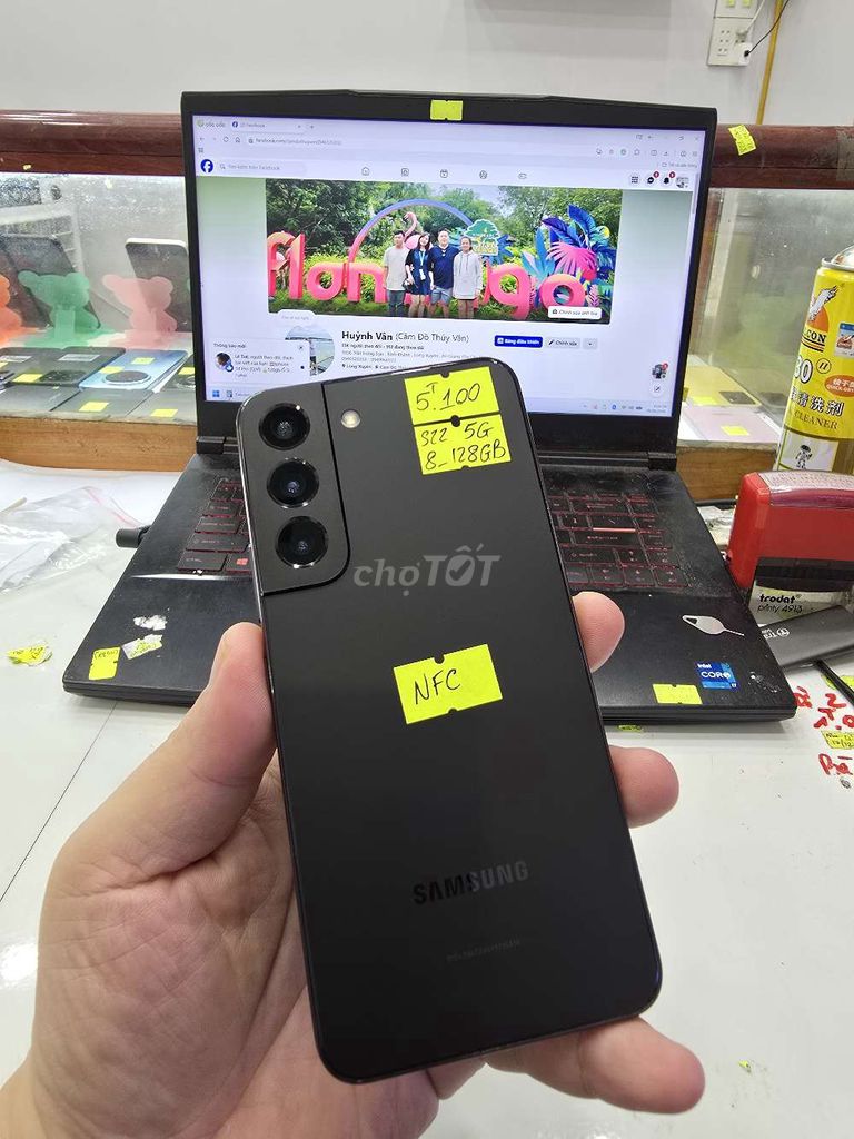 Samsung S22 5G 8GB/128GB Đen. Mua bán Điện thoại tại Thành phố Long Xuyên An Giang được đăng bởi Facebook Cầm Đồ Thúy Vân hình 1