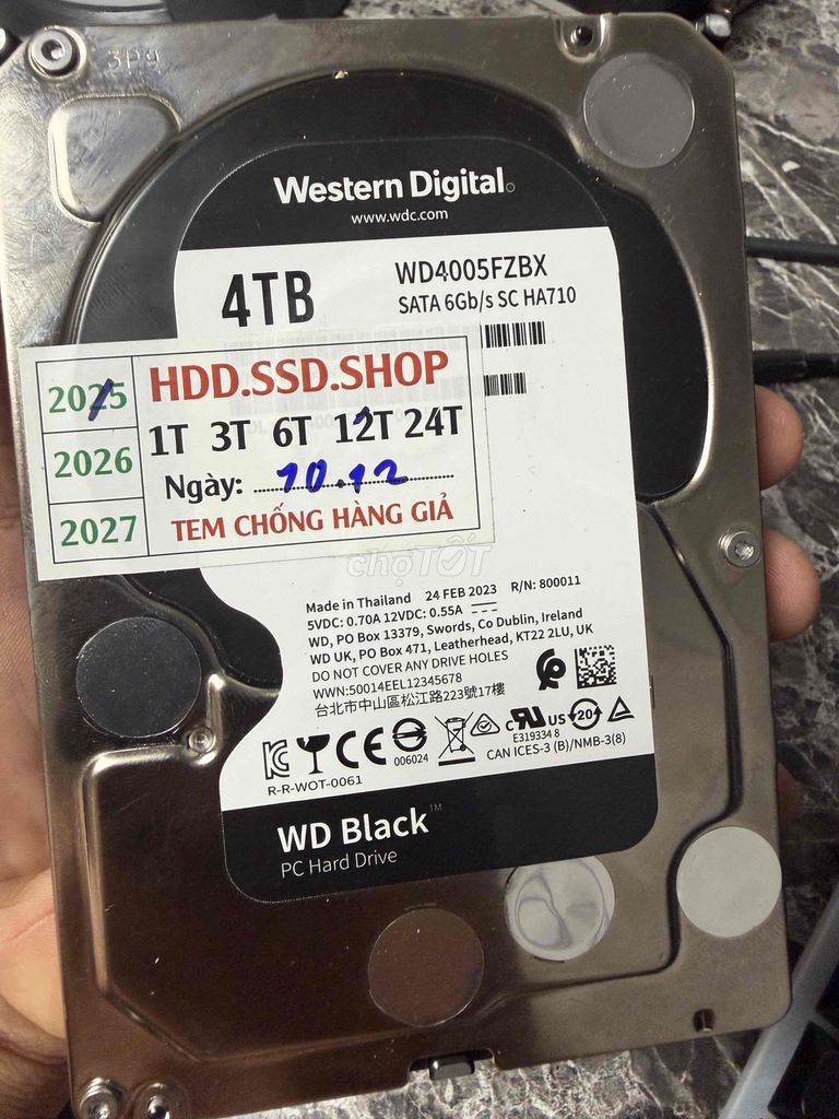 Ổ cứng HDD Western Digital WD4005FZBX 4TB. Mua bán Linh kiện (RAM, Card...) tại Thị xã Tân Uyên Bình Dương được đăng bởi Nguyễn Linh hình 1