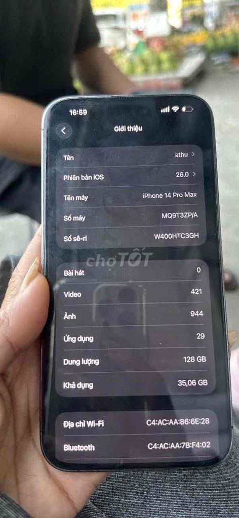 Apple iPhone 14 Pro Max 128GB Tím. Mua bán Điện thoại tại Thành phố Dĩ An Bình Dương được đăng bởi Cậu Út hình 1