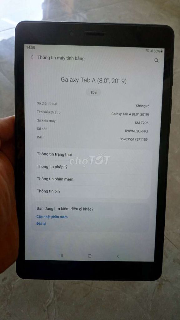 Samsung Galaxy Tab A (8.0, 2019) Đen. Mua bán Máy tính bảng tại Quận Sơn Trà Đà Nẵng được đăng bởi t nhân hình 1