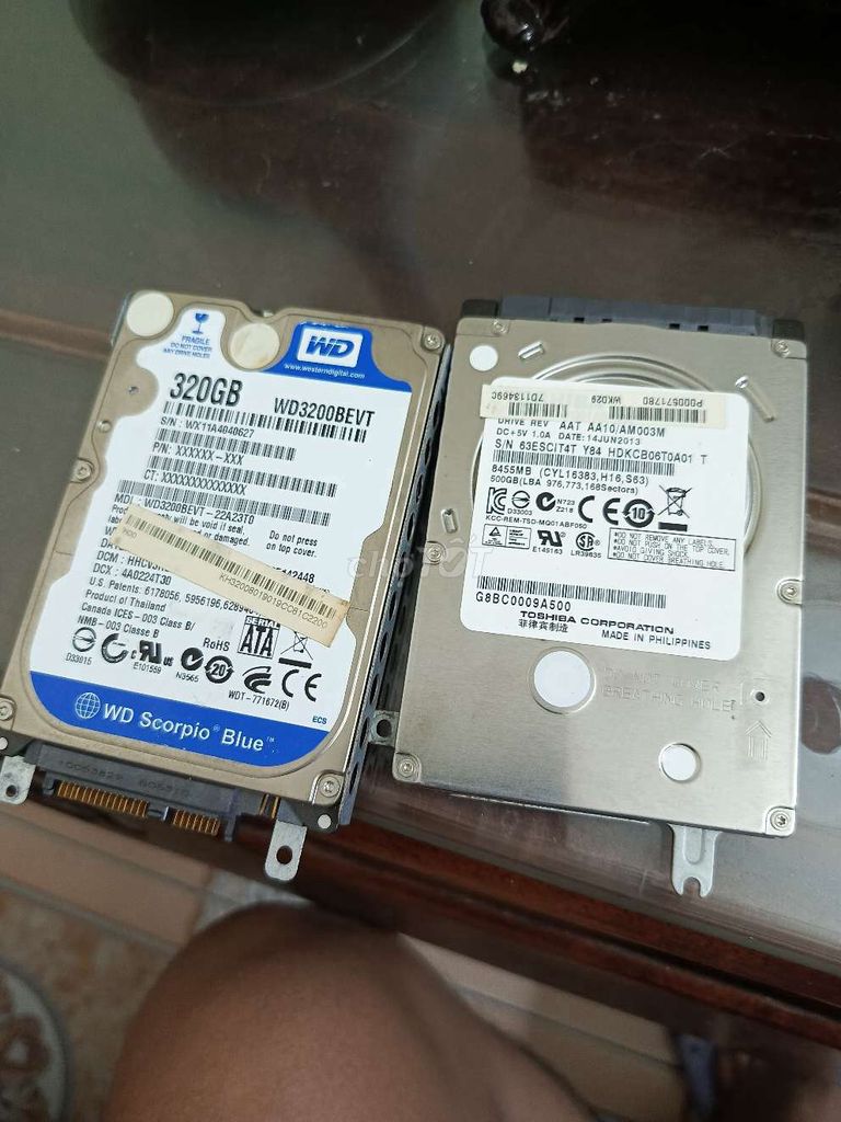 Ổ cứng HDD WD 320GB Toshiba 500GB. Mua bán Linh kiện (RAM, Card...) tại Quận Đống Đa Hà Nội được đăng bởi Phác hình 1