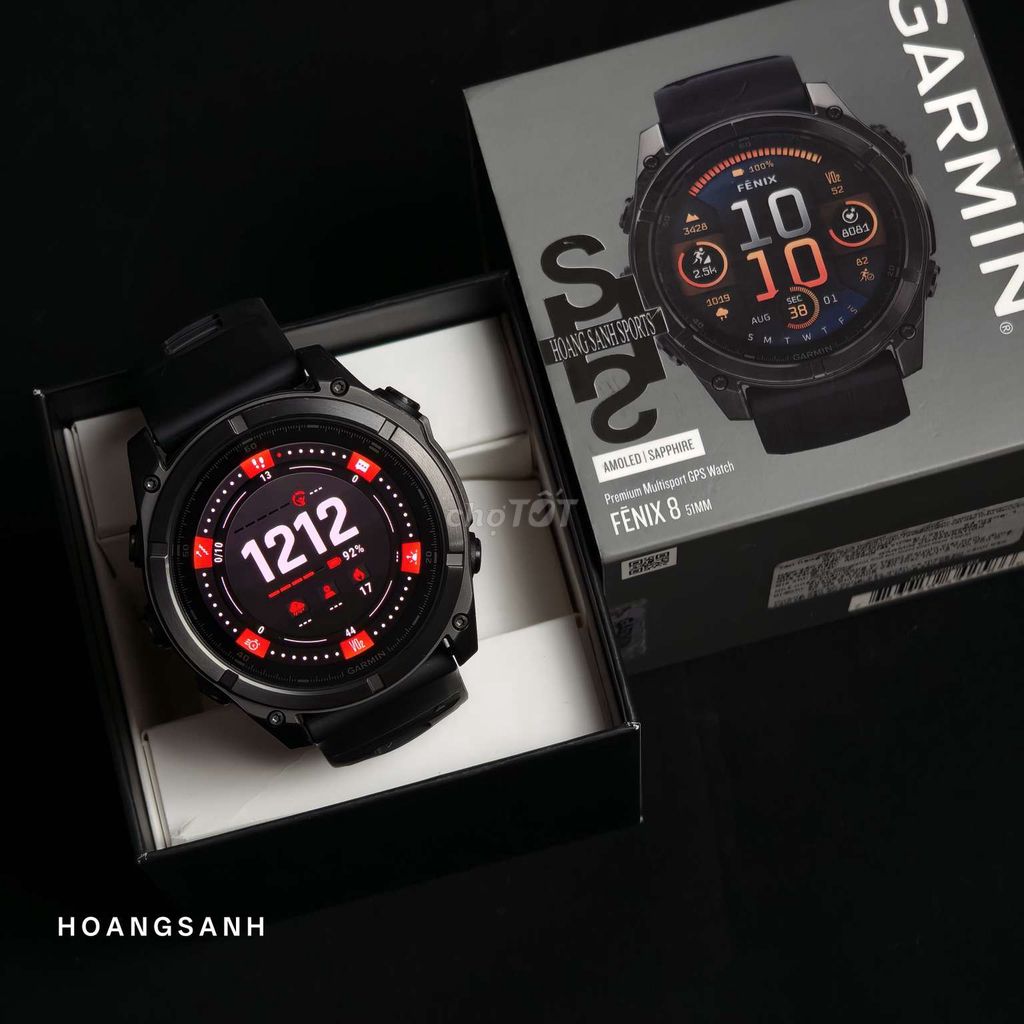 Garmin Fenix 8 Đen 51mm Amoled Sapphire Titan 6/27. Mua bán Thiết bị đeo thông minh tại Quận 11 Tp Hồ Chí Minh được đăng bởi HOÀNG SANH SPORTS hình 1