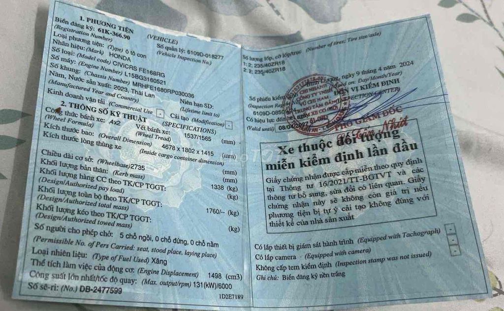 Honda Civic 2023 RS 1.5 AT - 20000 km. Mua bán Ô tô tại Thành phố Thủ Dầu Một Bình Dương được đăng bởi Mr Tâm hình 13