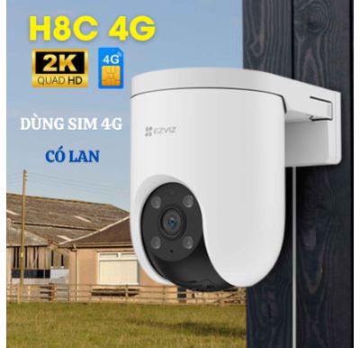 Camera Wifi 3.0mp Ezviz CS-H8C-4G-2K Dùng Sim 4G